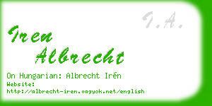 iren albrecht business card