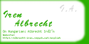 iren albrecht business card